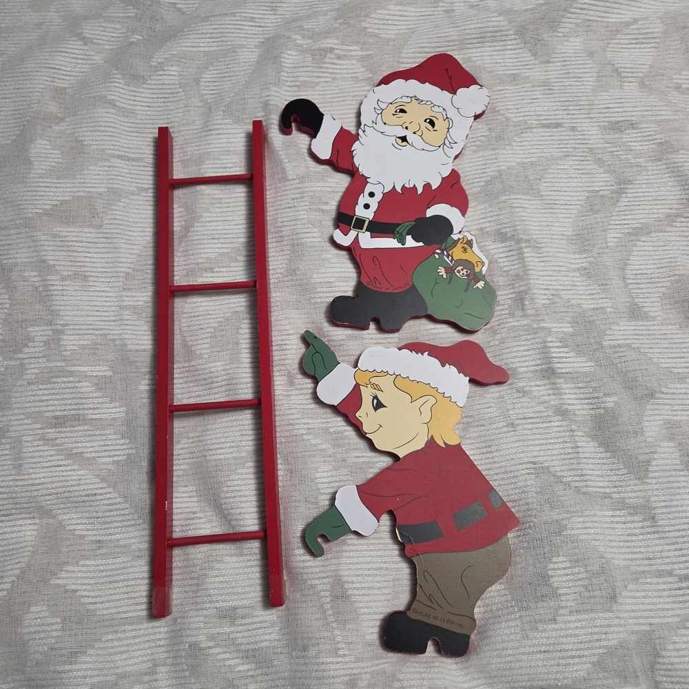 House of Lloyd Vintage Ladder 1991 Wooden Santa Elf Climbers REPLACEMENTS EXTRAS